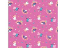 Jersey - Peppa Wutz - Regenbogen Happy pink